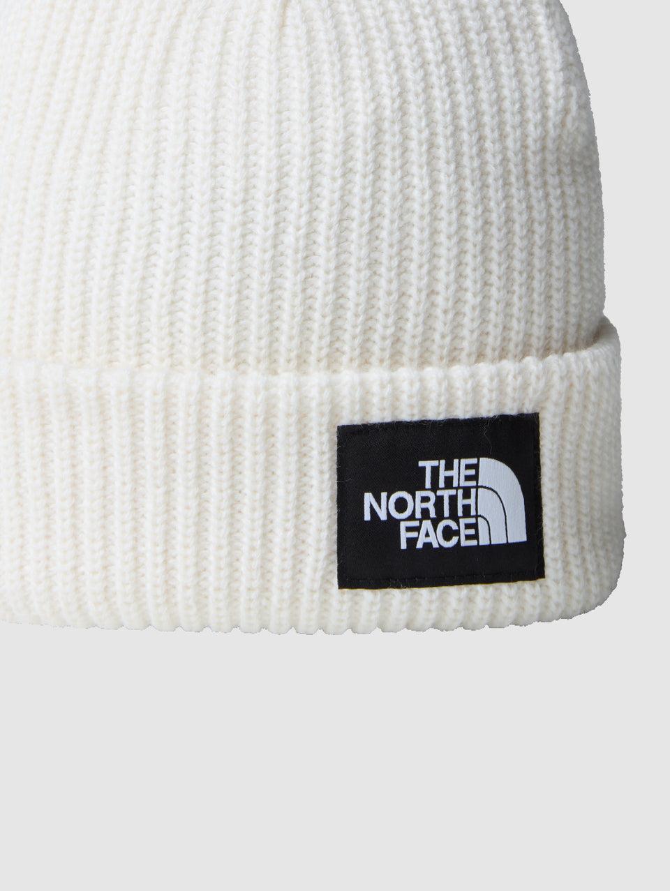 THE NORTH FACE Berretto in Maglia a Coste con Logo Bianco Esporta salva