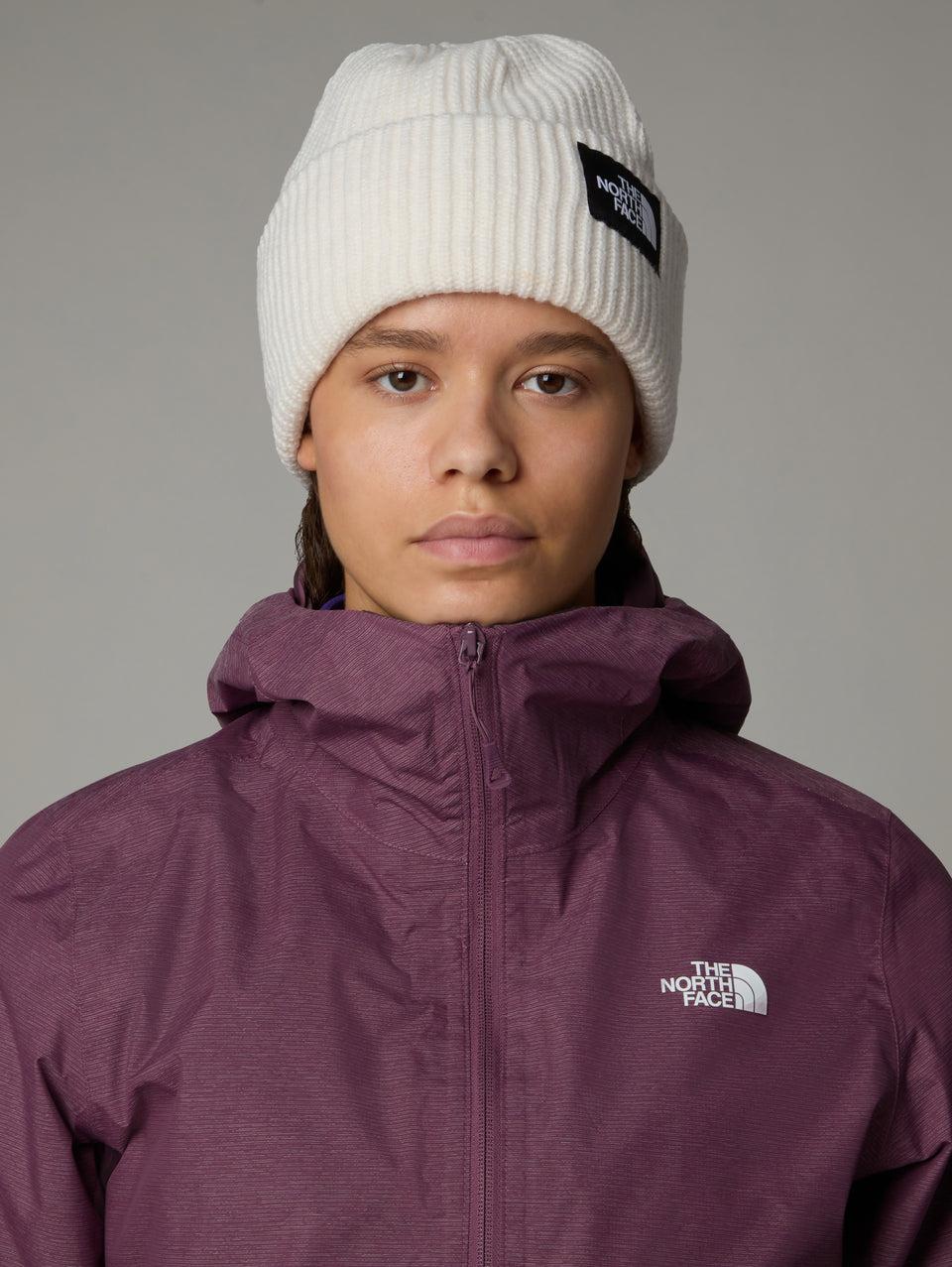 THE NORTH FACE Berretto in Maglia a Coste con Logo Bianco Esporta salva