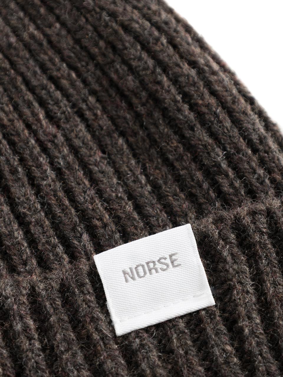 NORSE PROJECTS Berretto in Lana a Coste Marrone 2025