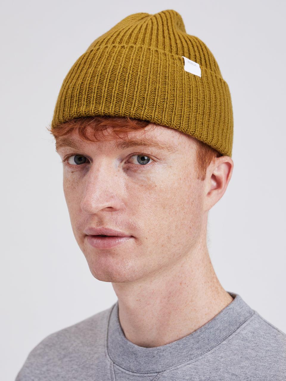 NORSE PROJECTS Berretto in Lana a Coste Verde Italy