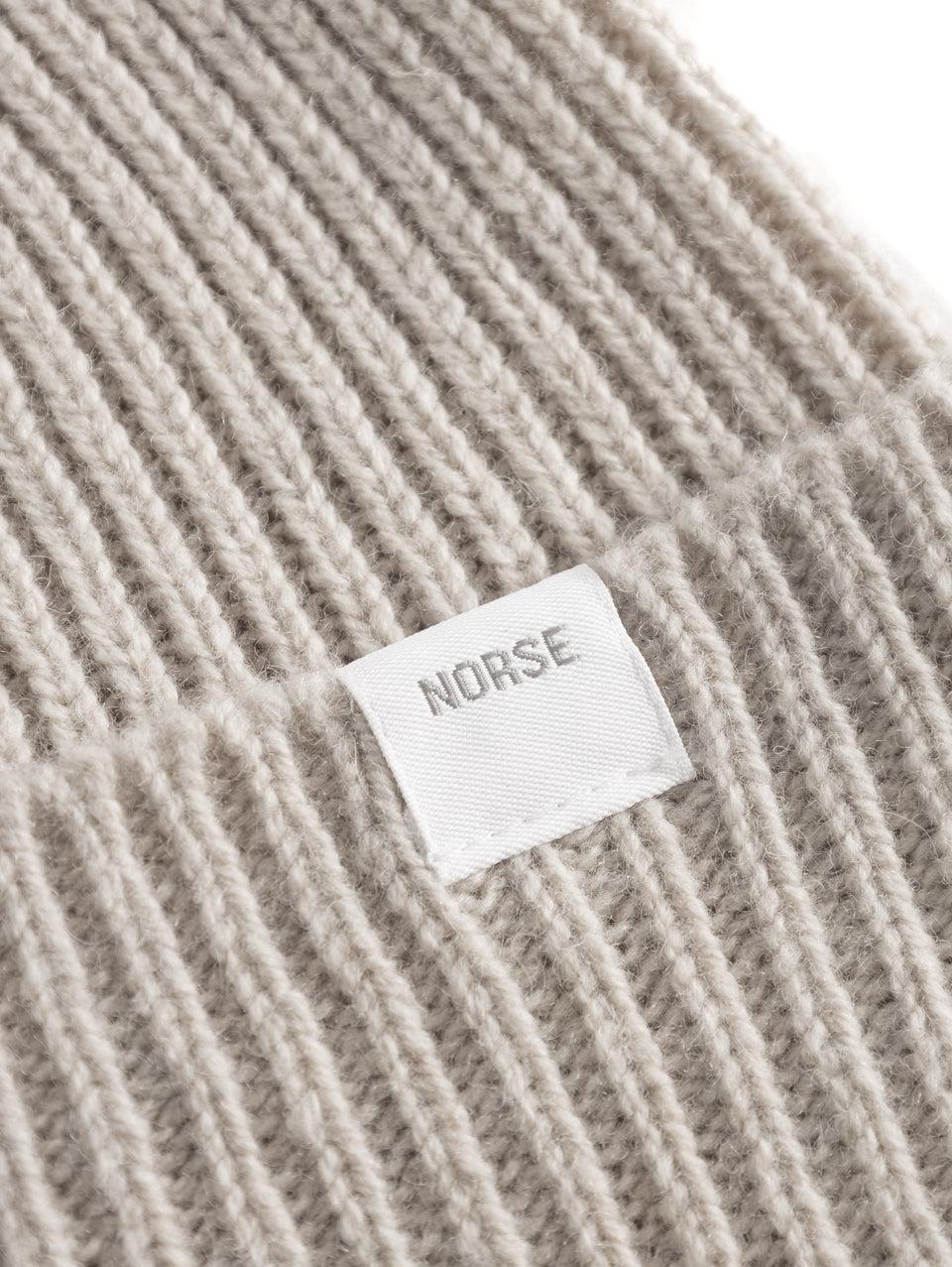 NORSE PROJECTS Berretto in Lana a Coste Farina Italia