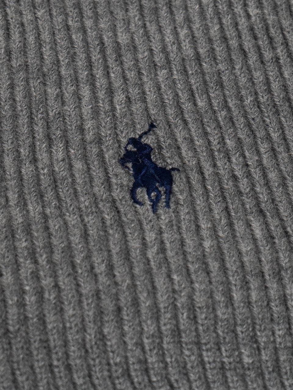 RALPH LAUREN Sciarpa con Lavorazione a Coste Grigio Presa