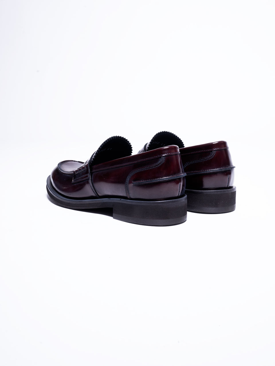 GEORGE HOL'S Mocassino Penny Loafer in Abrasivato Bordeaux Vendite stagionali