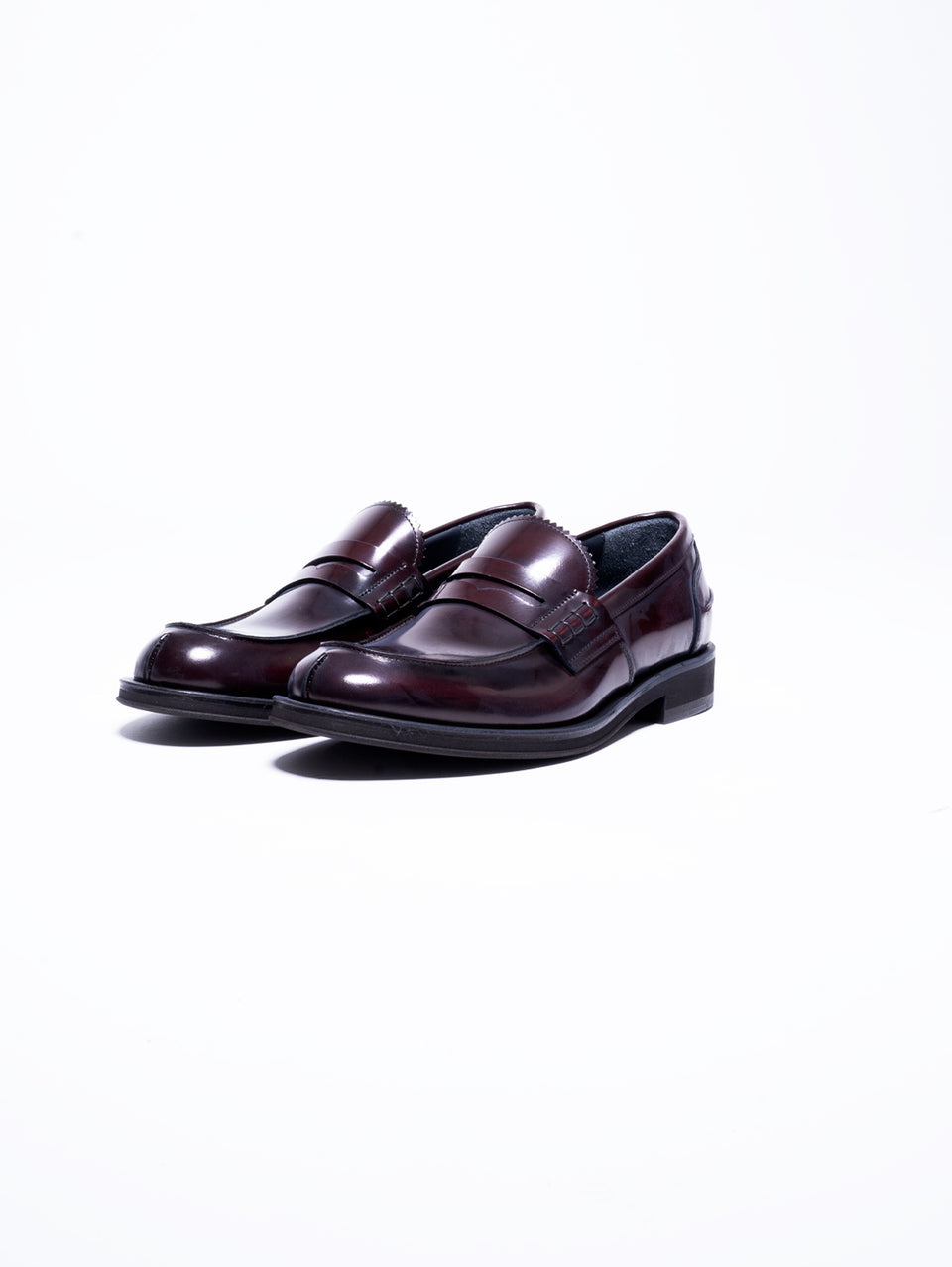 GEORGE HOL'S Mocassino Penny Loafer in Abrasivato Bordeaux Vendite stagionali