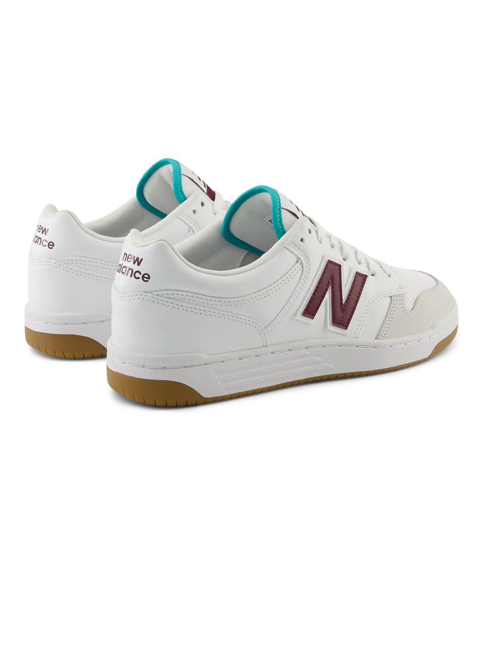 NEW BALANCE Sneakers Basse da Basket 480 Bianco/Bordeaux Rilascio limitato