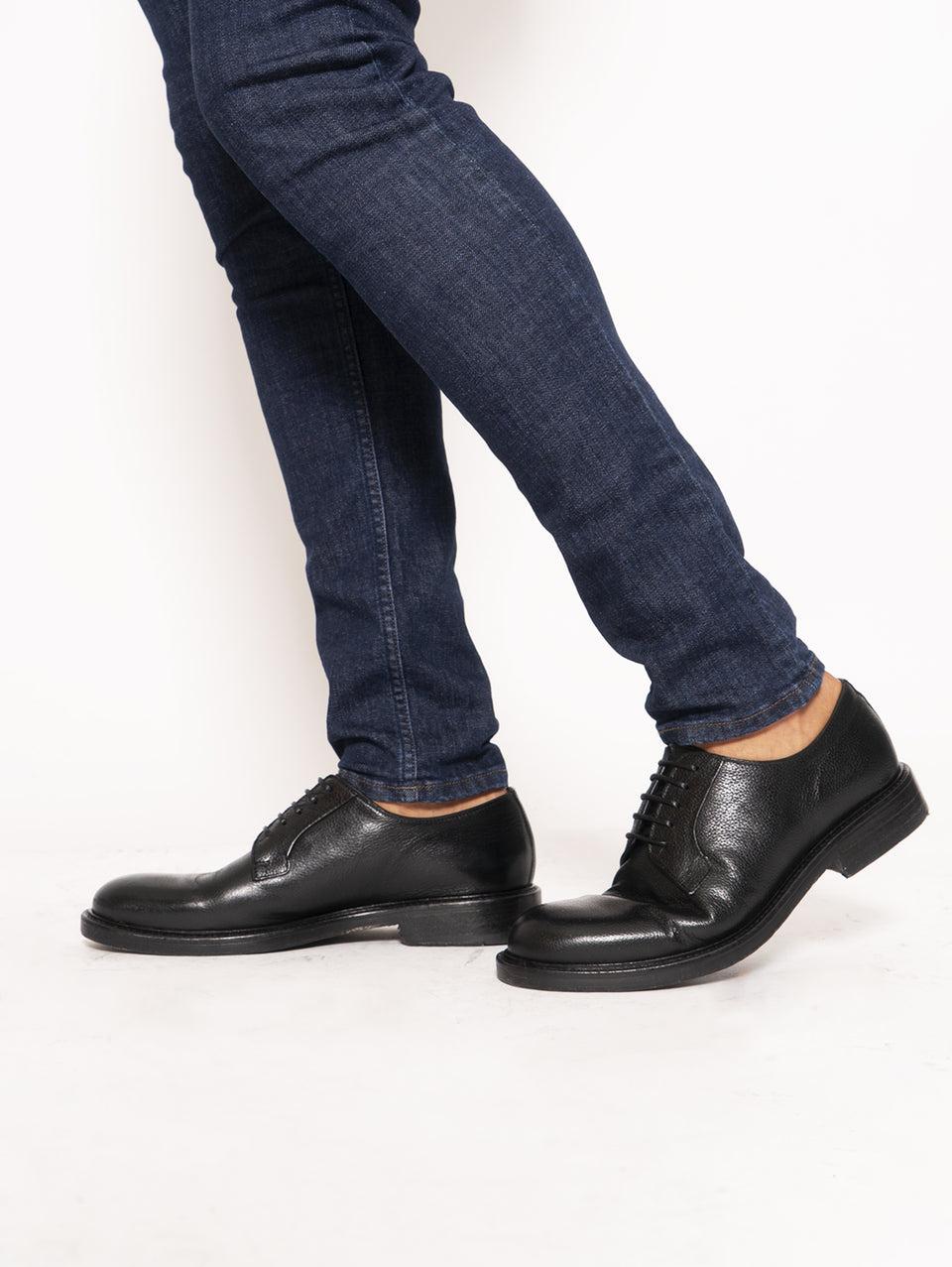 SEBOY'S Derby Classica in Pelle Martellata Nero Only for today