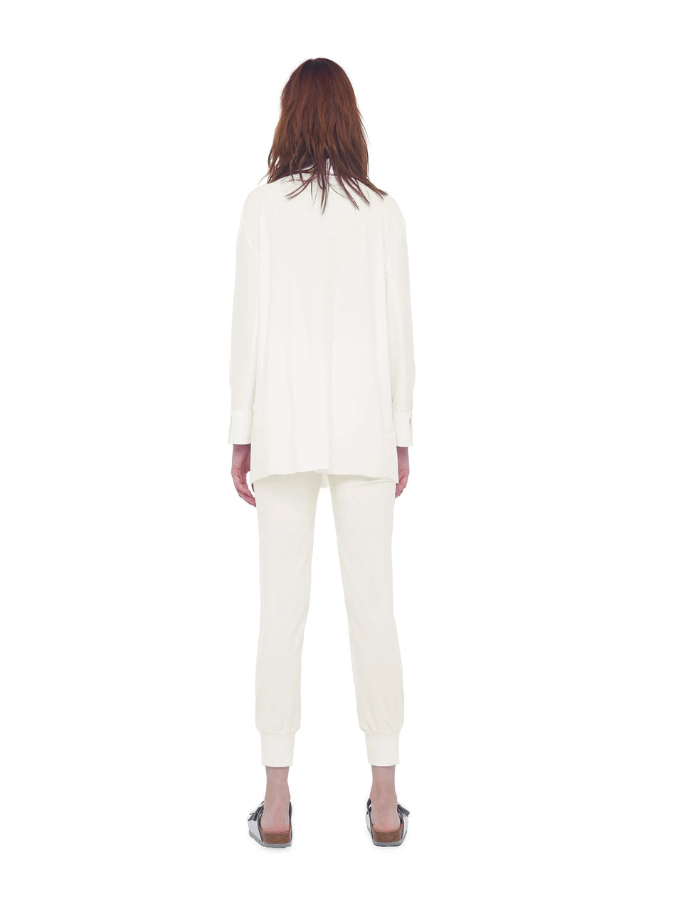 NORMA KAMALI Camicia con Chiusura in Velcro Avorio Officina