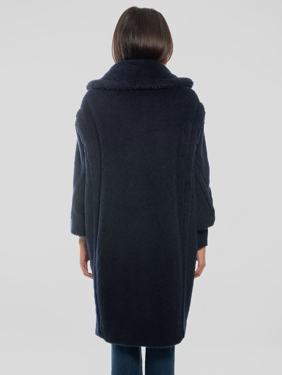 MAX MARA Cappotto TedGirl in Alpaca e Lana Blu Italy