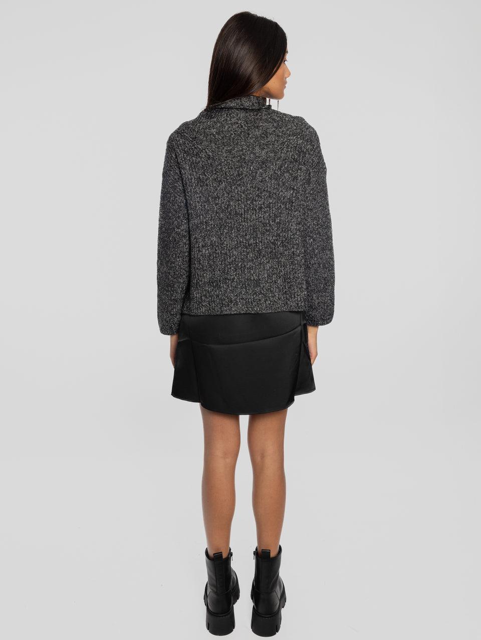 PINKO Abito Sottoveste con Maglia Removibile Nero/Grigio Qualità Garantita