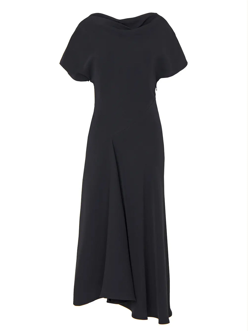 P.A.R.O.S.H. Abito Midi con Drappeggio Nero Fino Al -60%