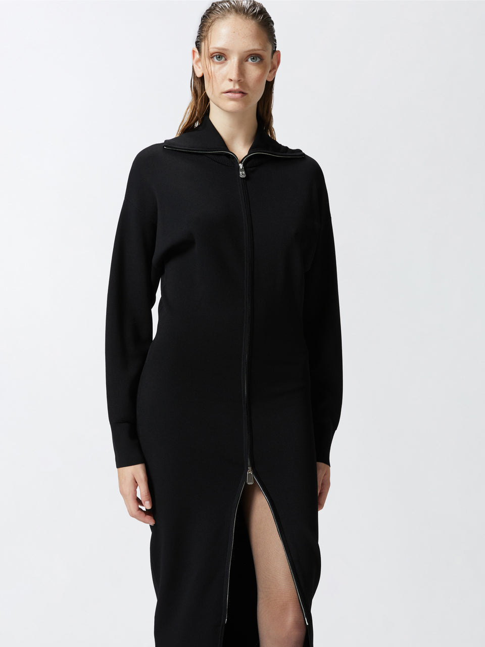 PINKO Abito Longuette in Maglia Nero Shopping Online
