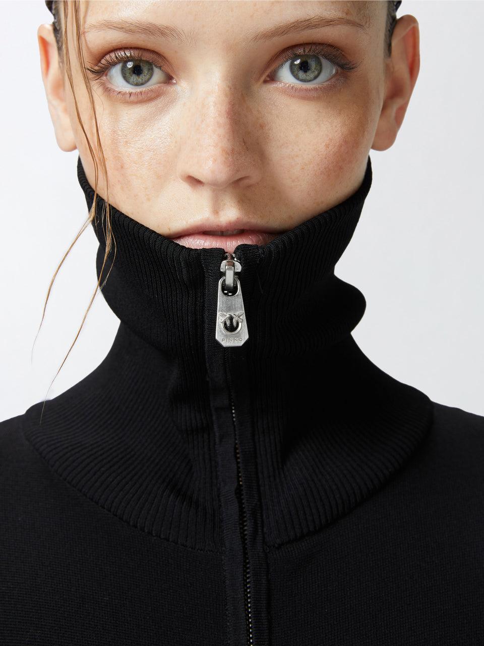 PINKO Abito Longuette in Maglia Nero Shopping Online