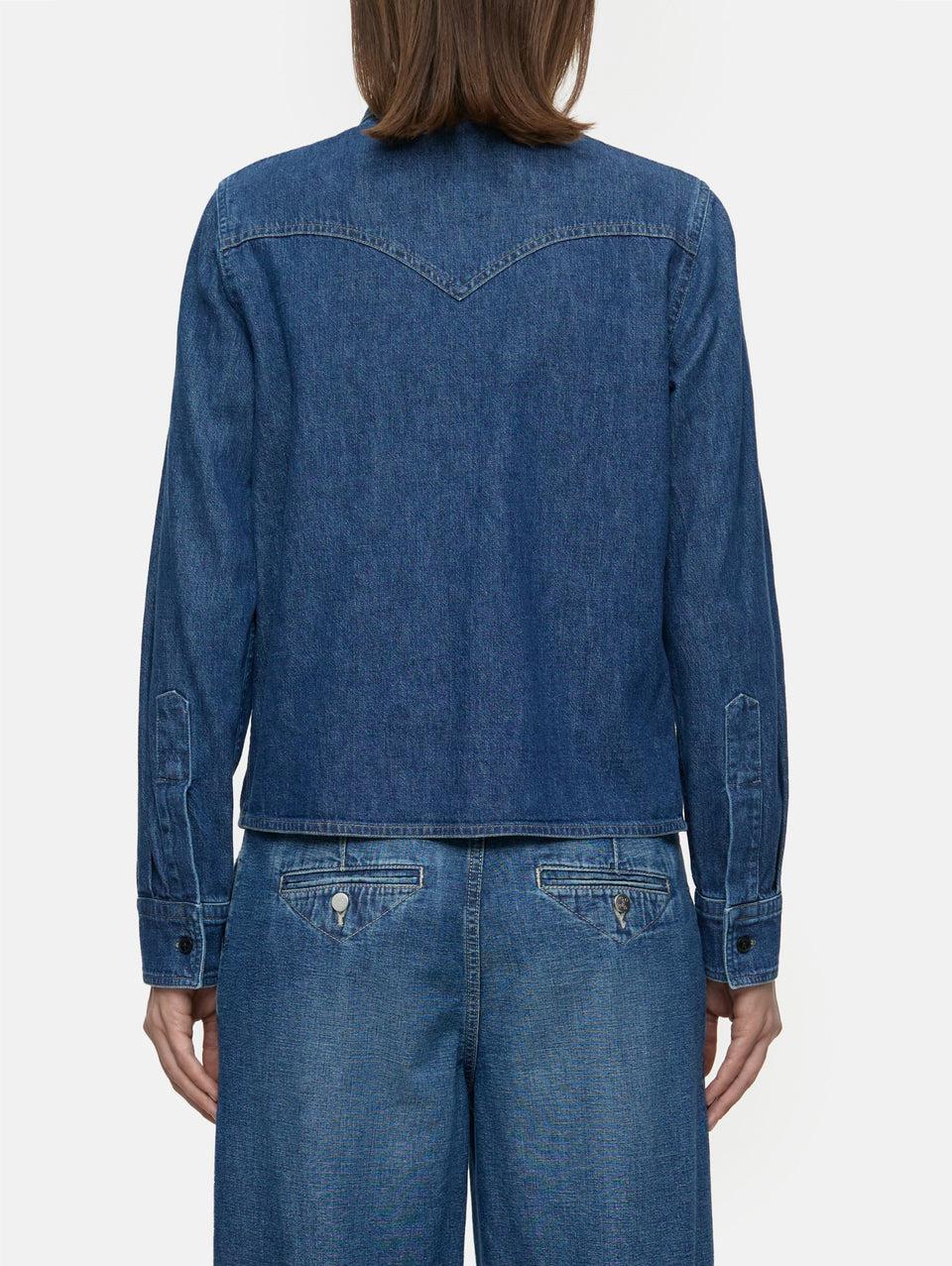 CLOSED Camicia Western in Denim Blu Moda