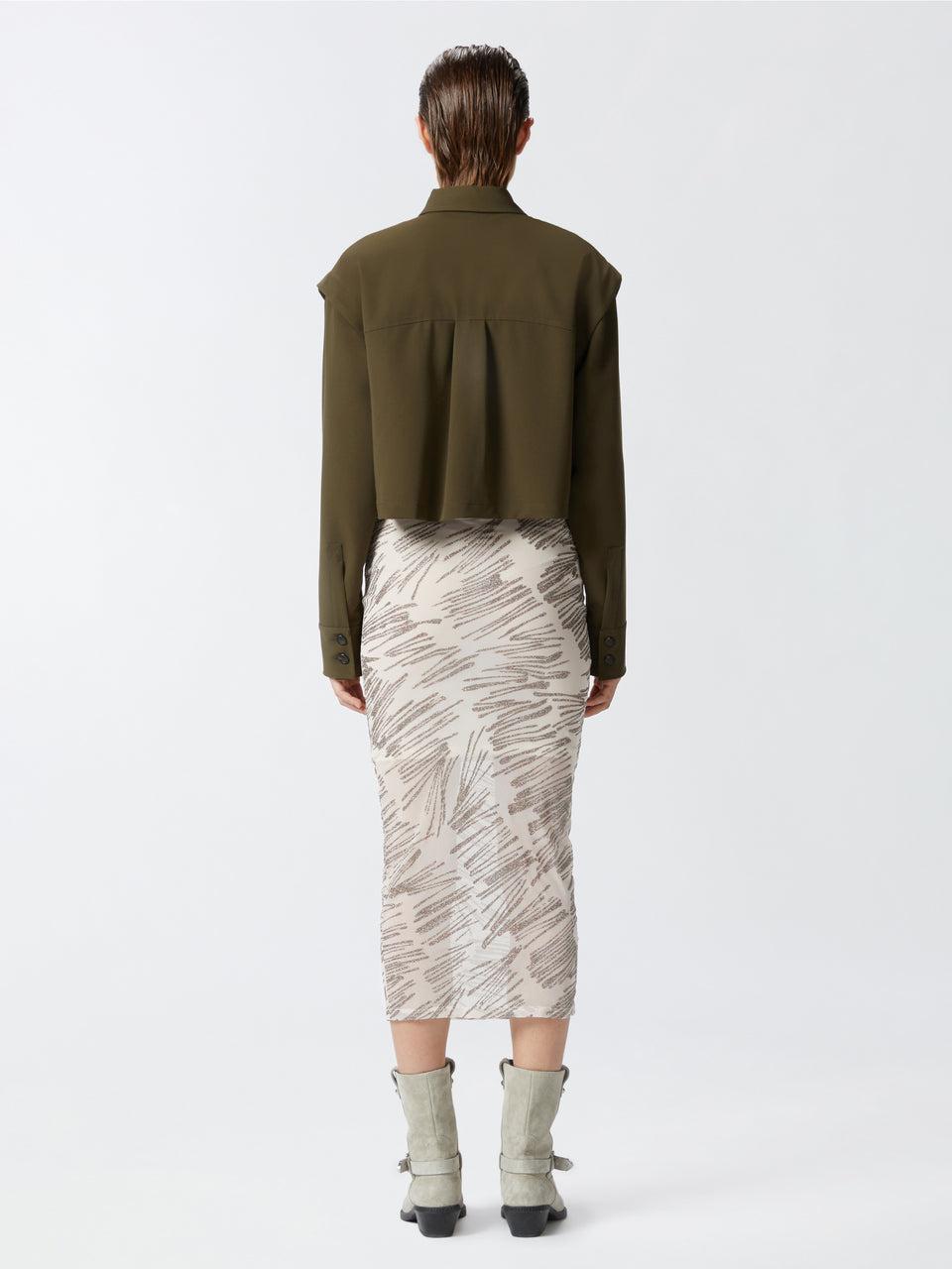 PINKO Camicia Cropped Verde Offerta speciale