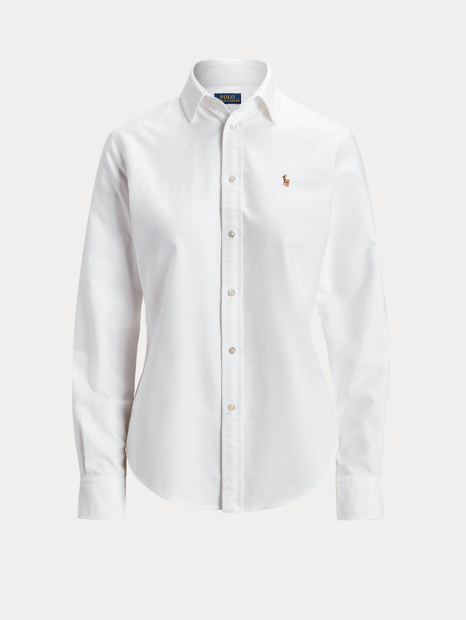 RALPH LAUREN Camicia Slim Fit in Oxford Bianco Grande vendita