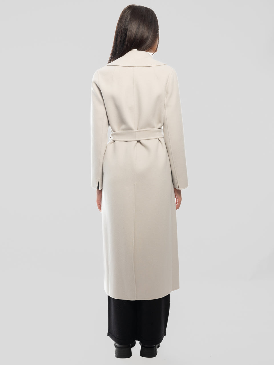 MAX MARA Cappotto Lungo a Vestaglia Poldo Grigio Perla Offerta Anniversario