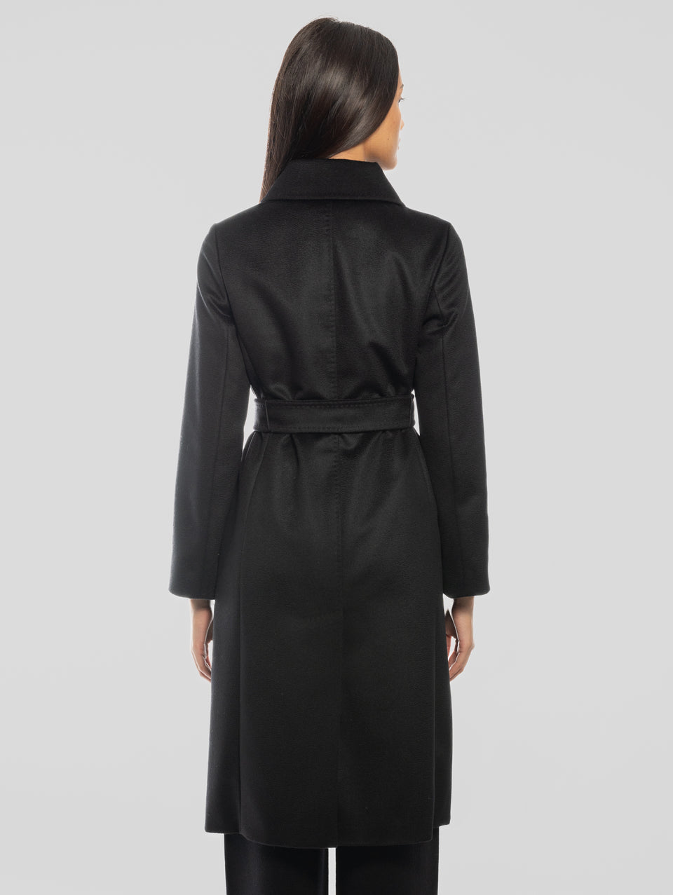 MAX MARA Cappotto Doppiopetto in Drap di Lana BCollag Nero Smaltimento dello stoccaggio