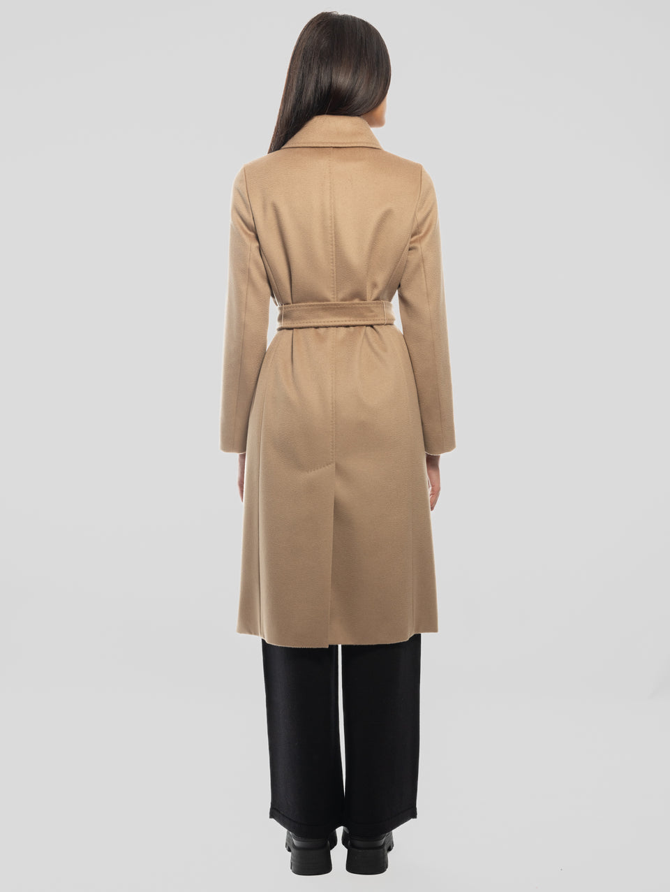 MAX MARA Cappotto Doppiopetto in Drap di Lana BCollag Cammello Vendita calda