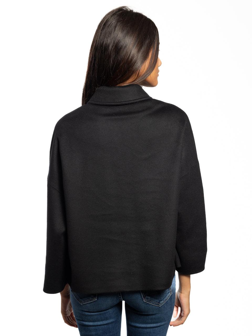 BRERAS MILANO Caban con Collo a Camicia Nero Offerta temporanea