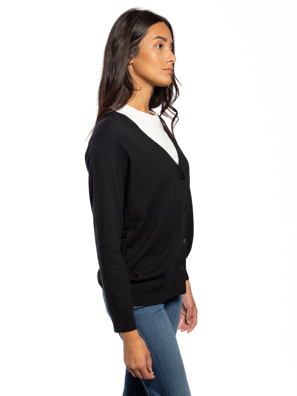 KANGRA Cardigan con Bottoni Nero Sconti VIP