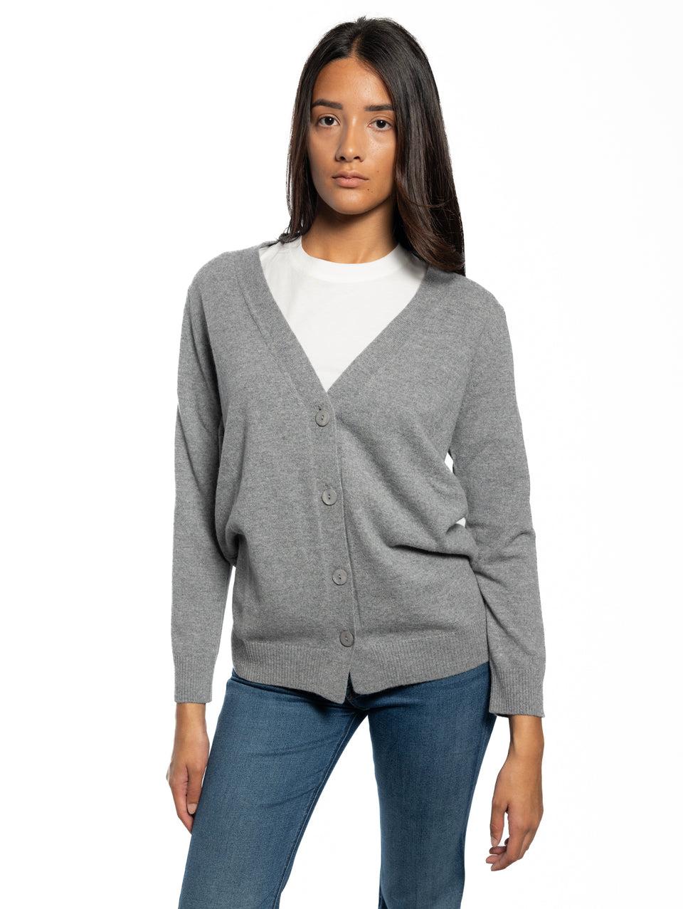KANGRA Cardigan con Bottoni Grigio Prezzo basso