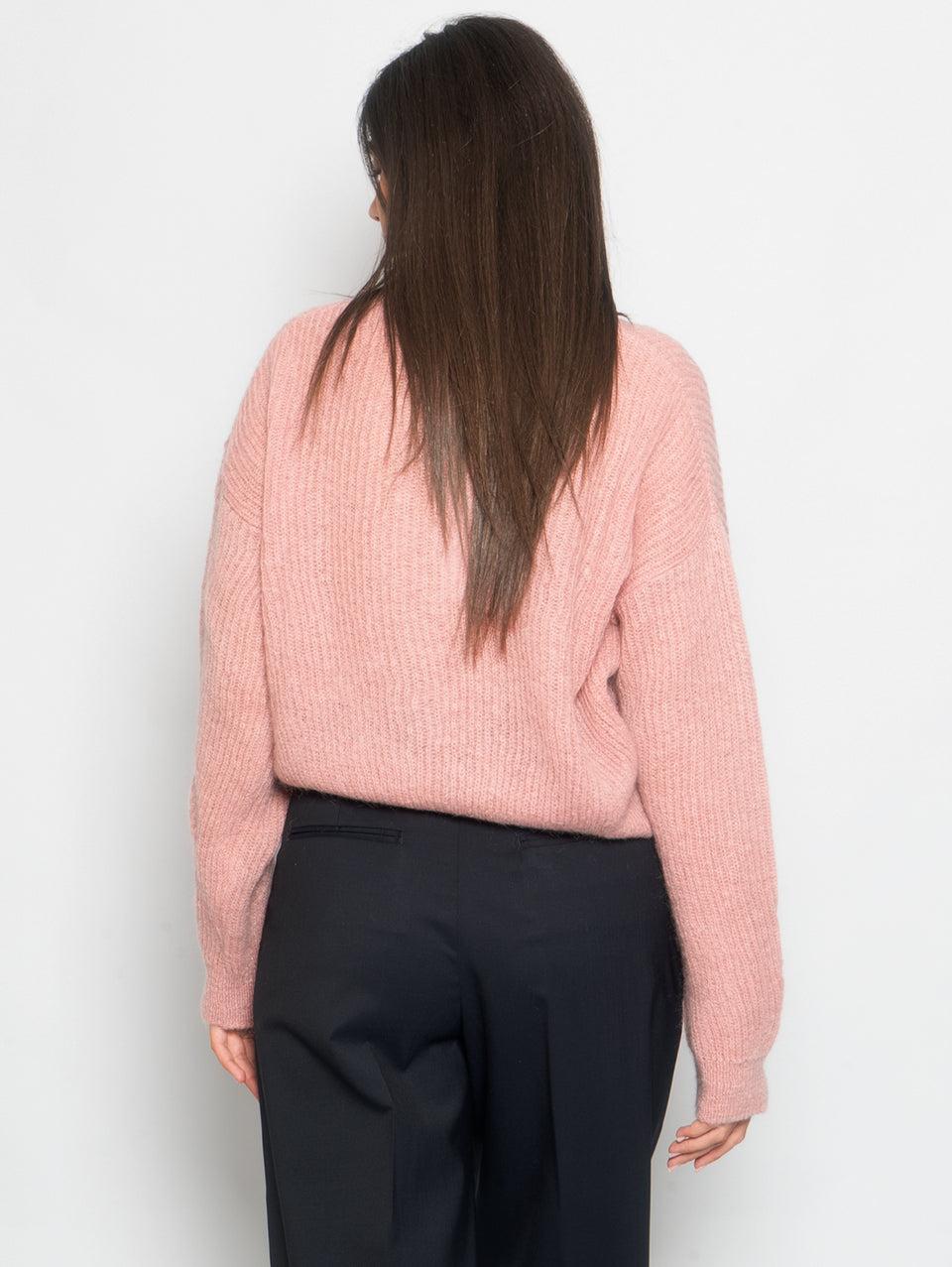 MAX MARA LEISURE Cardigan a Coste in Mohair Rosa ACQUISTA ORA