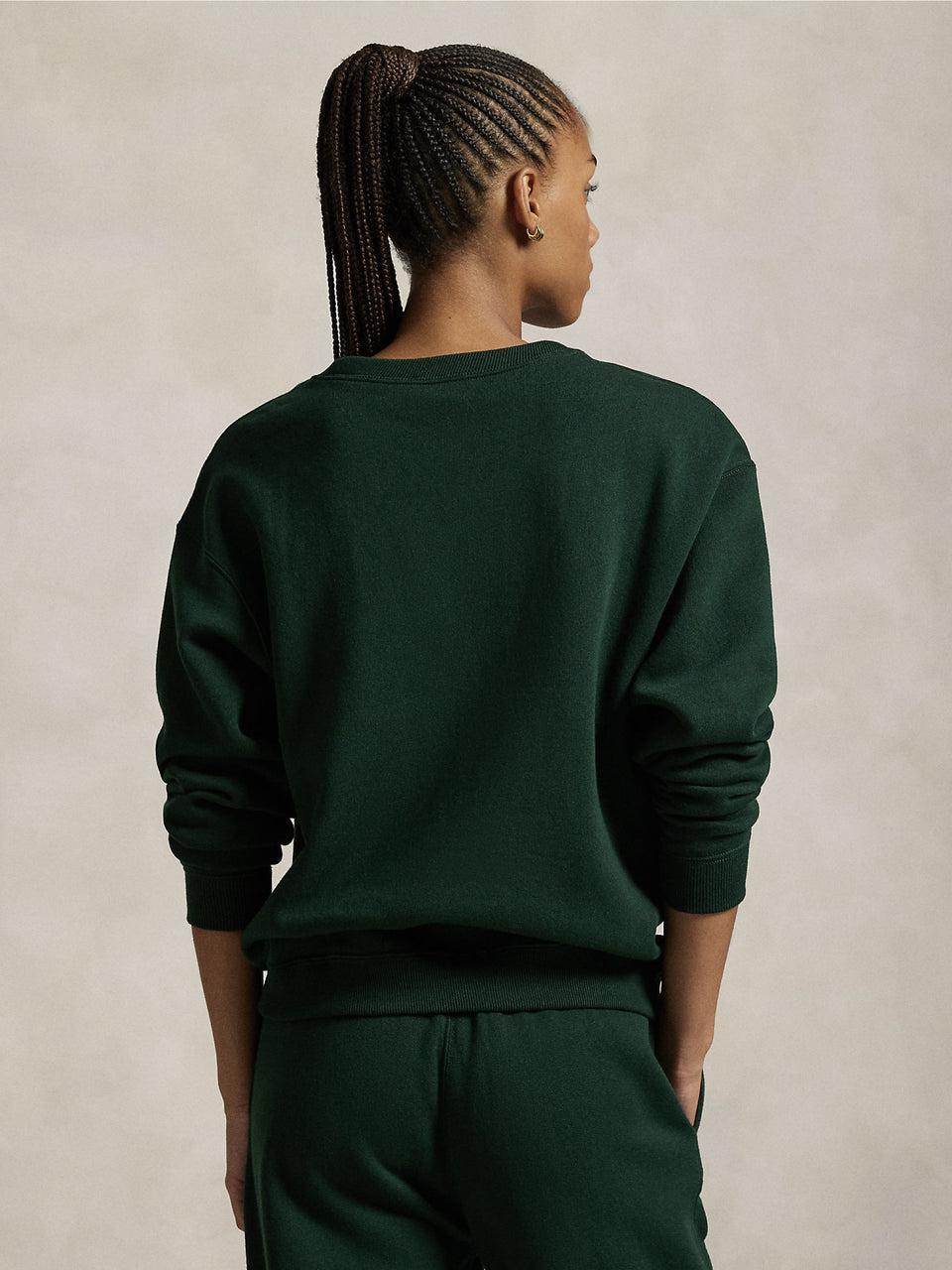 RALPH LAUREN Felpa Girocollo Verde Super sconto