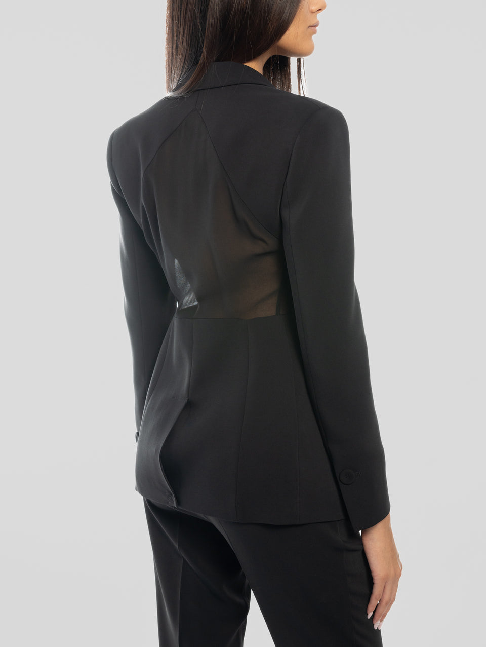 PINKO Giacca con Inserto in Georgette Nero 50% di sconto per tempo limitato