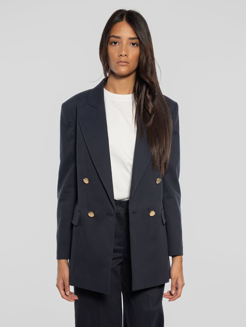 P.A.R.O.S.H. Giacca Doppio Petto Oversize Blu Promozione