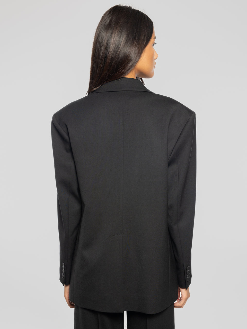 P.A.R.O.S.H. Giacca Oversize in Fresco Lana Nero Spedizione Gratuita