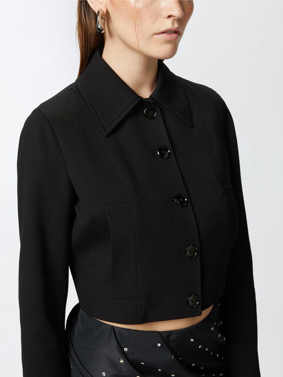 PINKO Giacca Cropped Punto Stoffa Nero Consegna Veloce