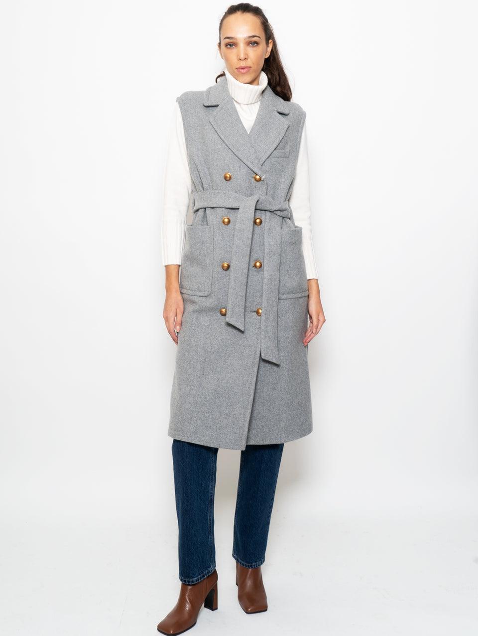 LOST IN ME Gilet Doppio Petto Grigio Presa