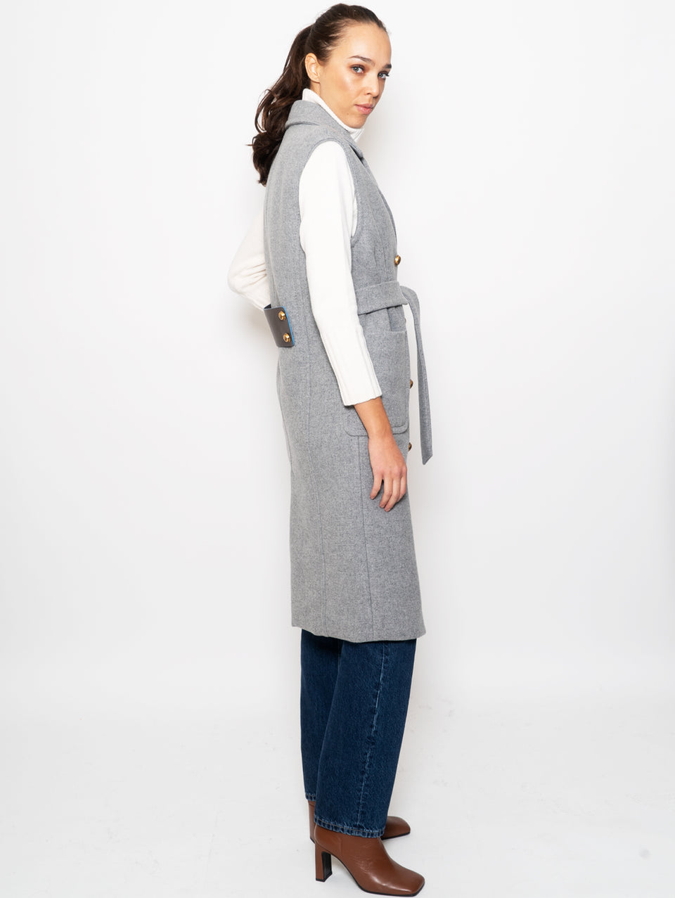 LOST IN ME Gilet Doppio Petto Grigio Presa