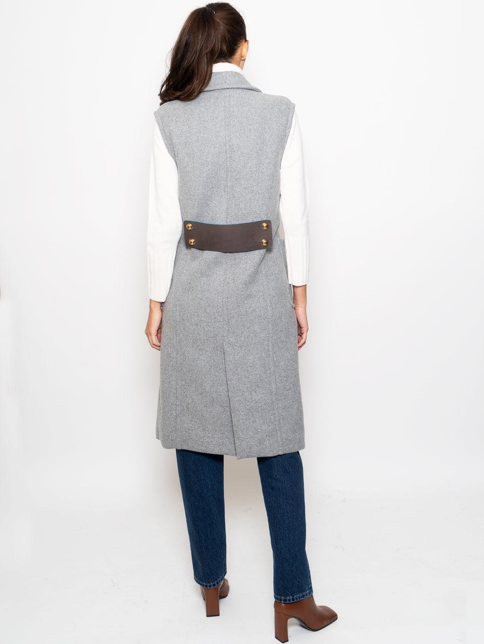 LOST IN ME Gilet Doppio Petto Grigio Presa