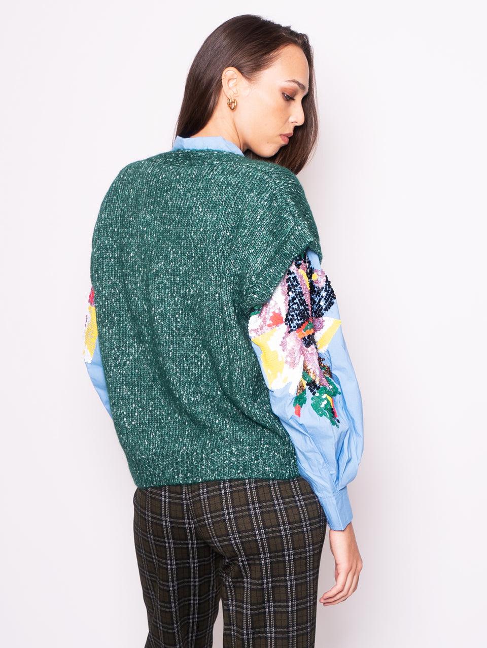 ESSENTIEL ANTWERP Gilet in Maglia Verde Offerta
