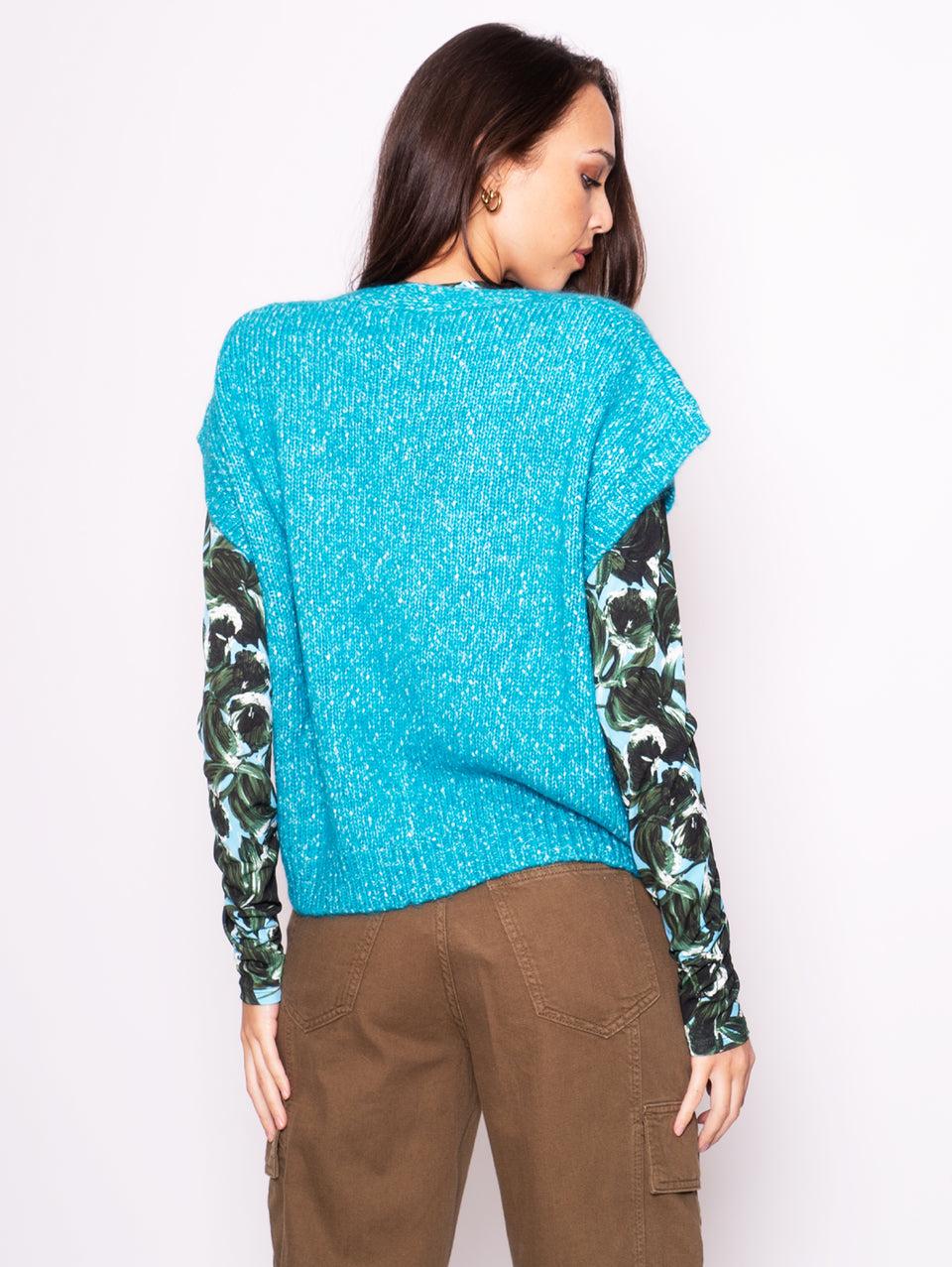 ESSENTIEL ANTWERP Gilet in Maglia Blu Economico