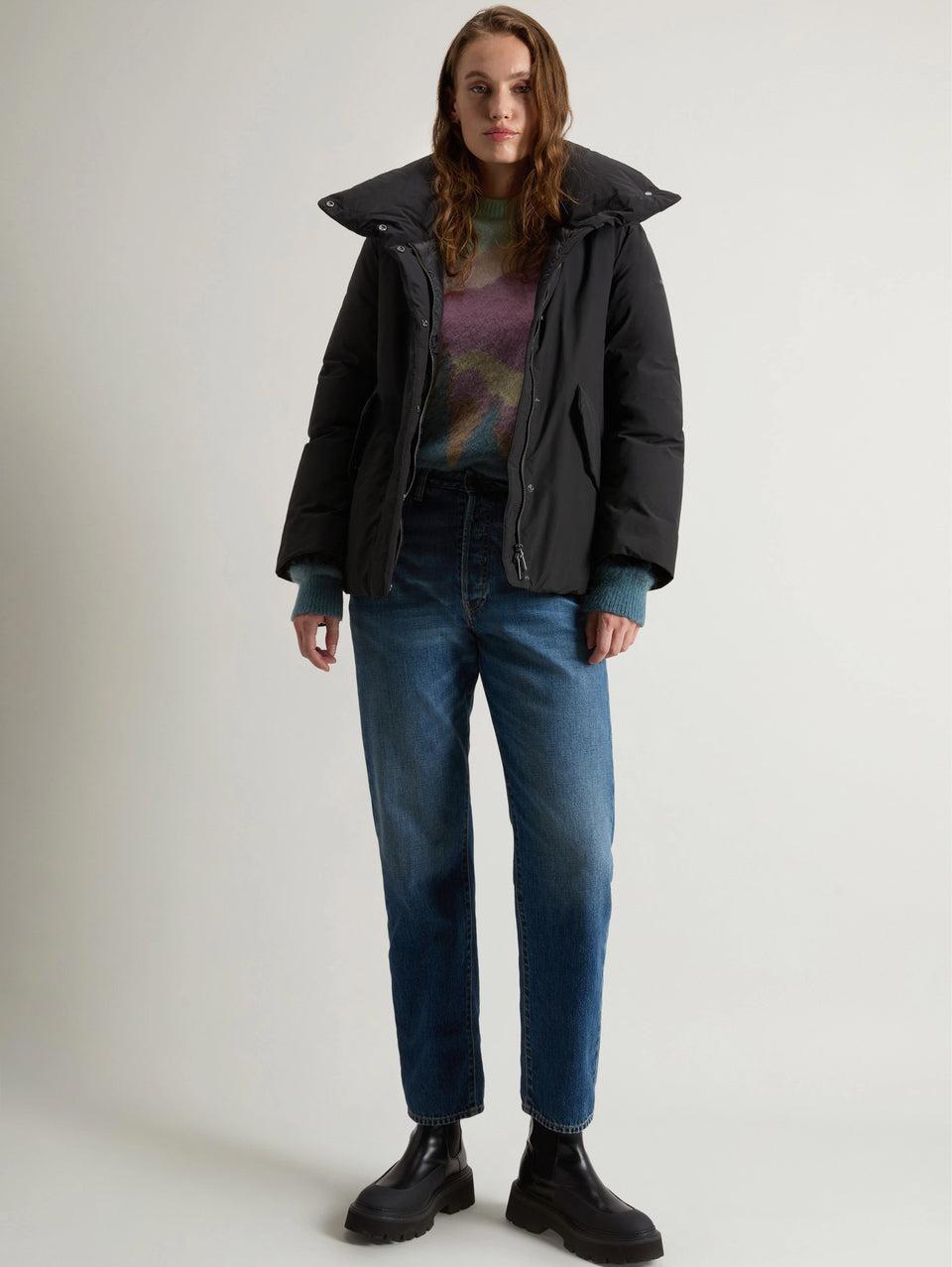 WOOLRICH Giaccone in Tessuto Urban Touch Nero Offerta per la Festa della Mamma