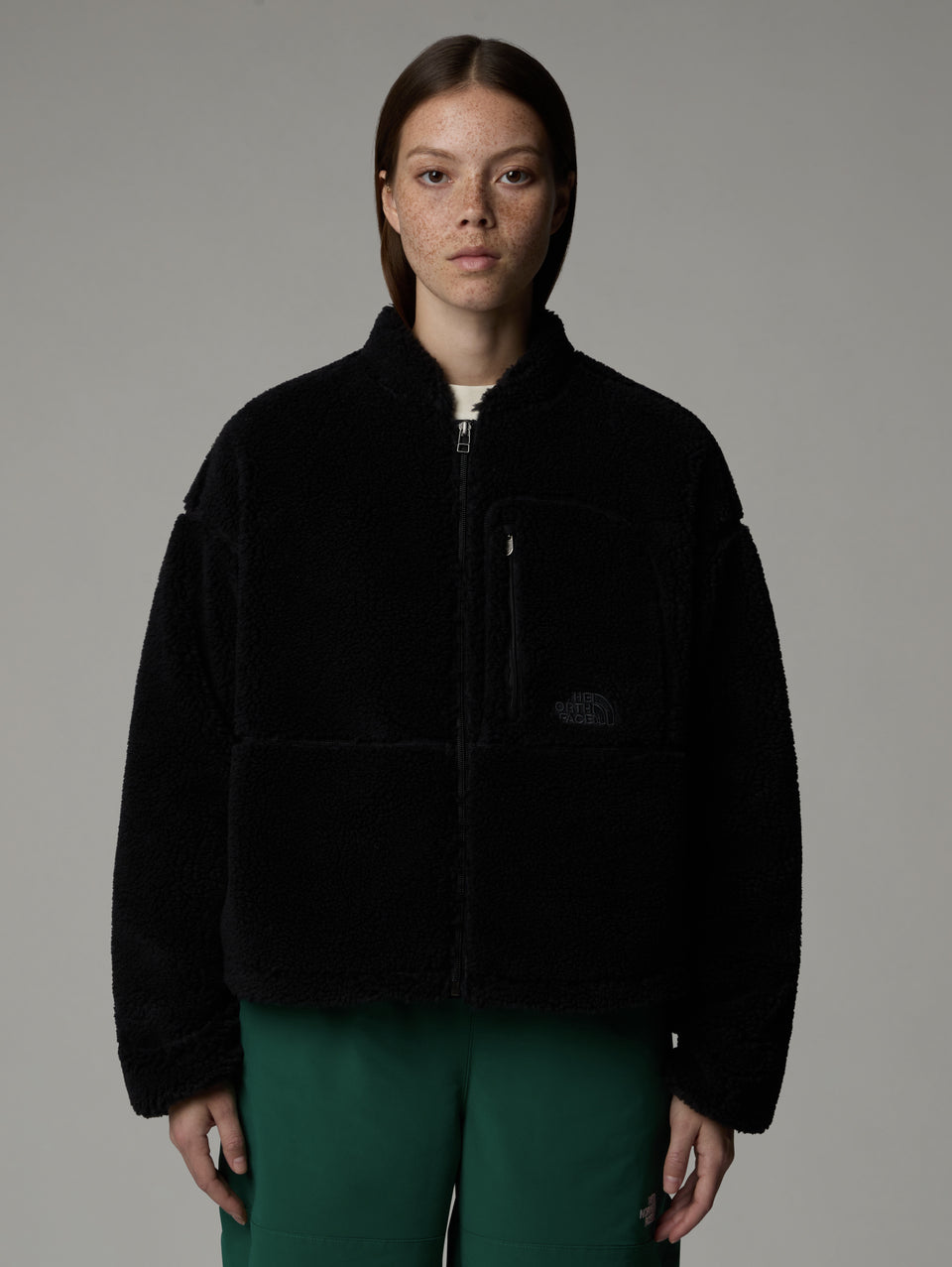 THE NORTH FACE Pile Extreme Donna a Pelo Lungo Nero Smaltimento dello stoccaggio