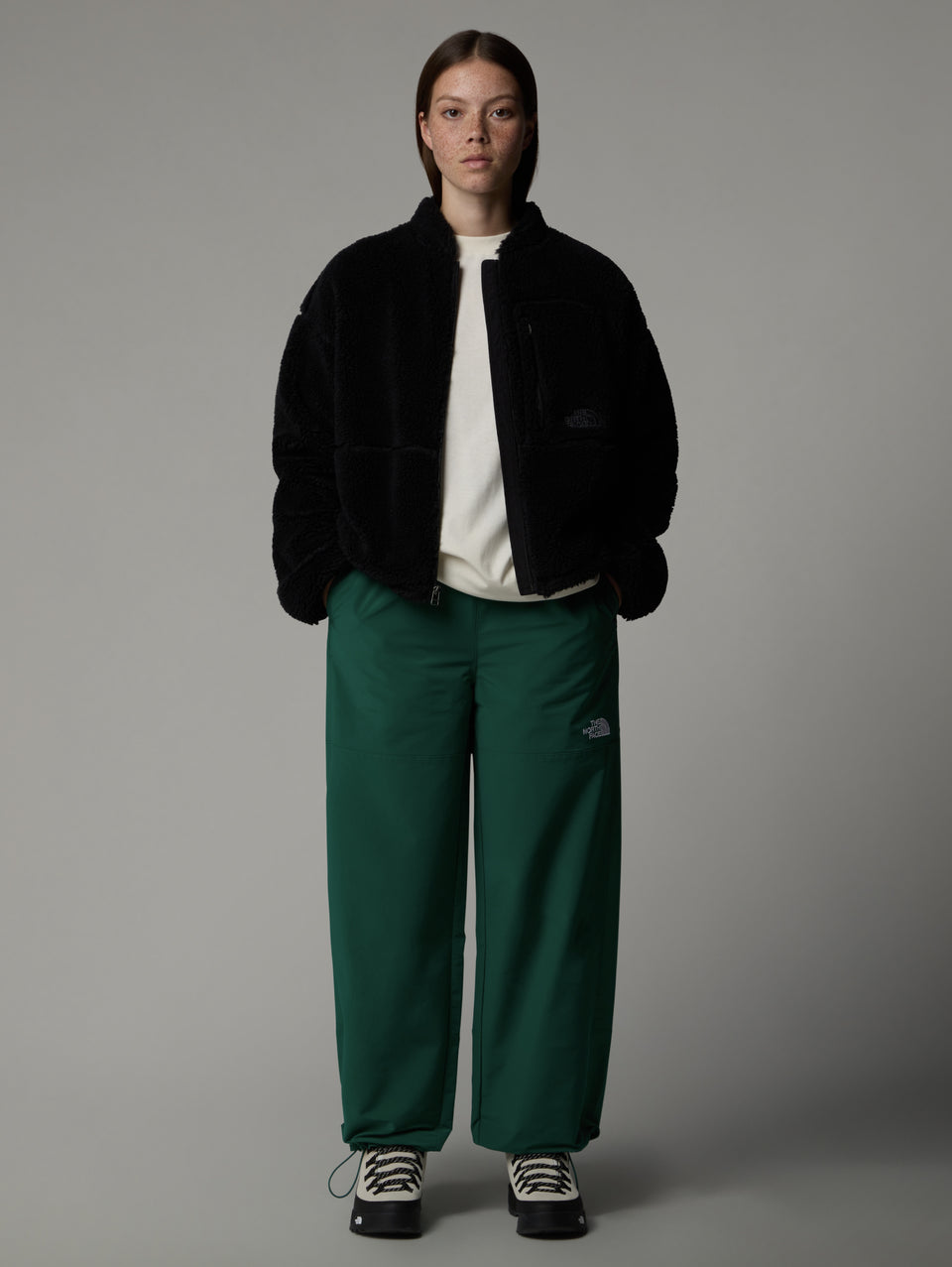 THE NORTH FACE Pile Extreme Donna a Pelo Lungo Nero Smaltimento dello stoccaggio