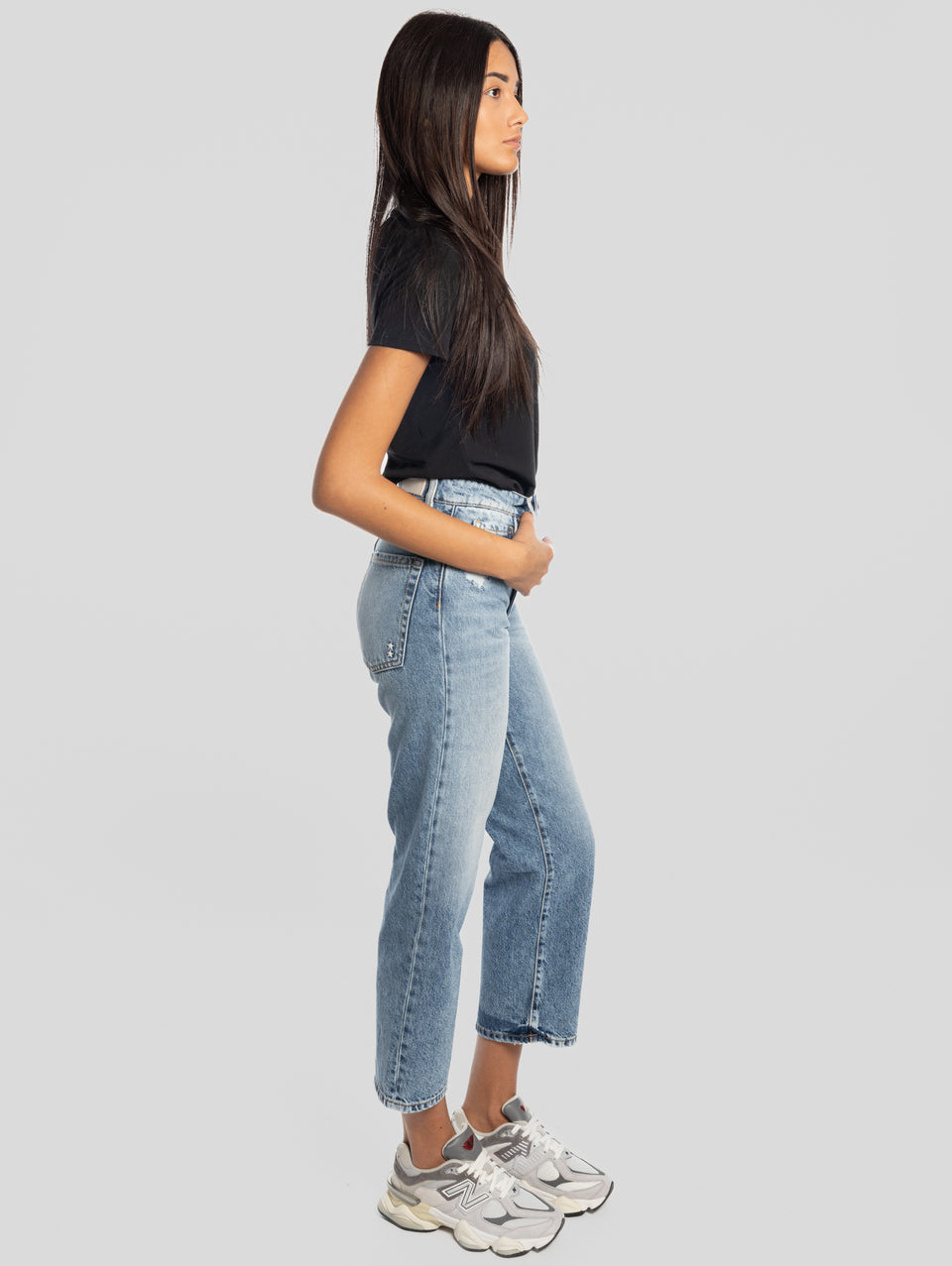 ICON DENIM Jeans Jill Vita Alta e Gamba Cropped Blu Offerta temporanea