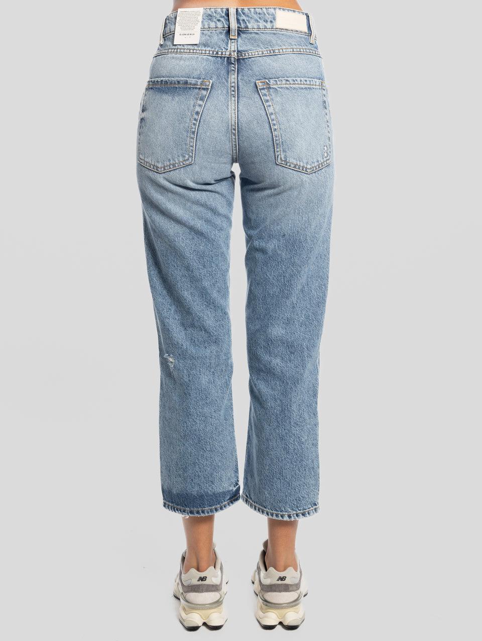 ICON DENIM Jeans Jill Vita Alta e Gamba Cropped Blu Offerta temporanea