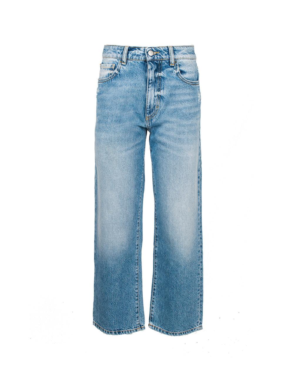 ICON DENIM Jeans Jill Vita Alta e Gamba Cropped Blu Offerta temporanea