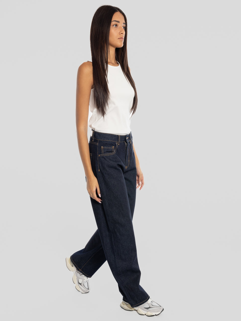 ICON DENIM Denim Bea Wide Leg Vita Bassa Blu Scuro Offerte esclusive