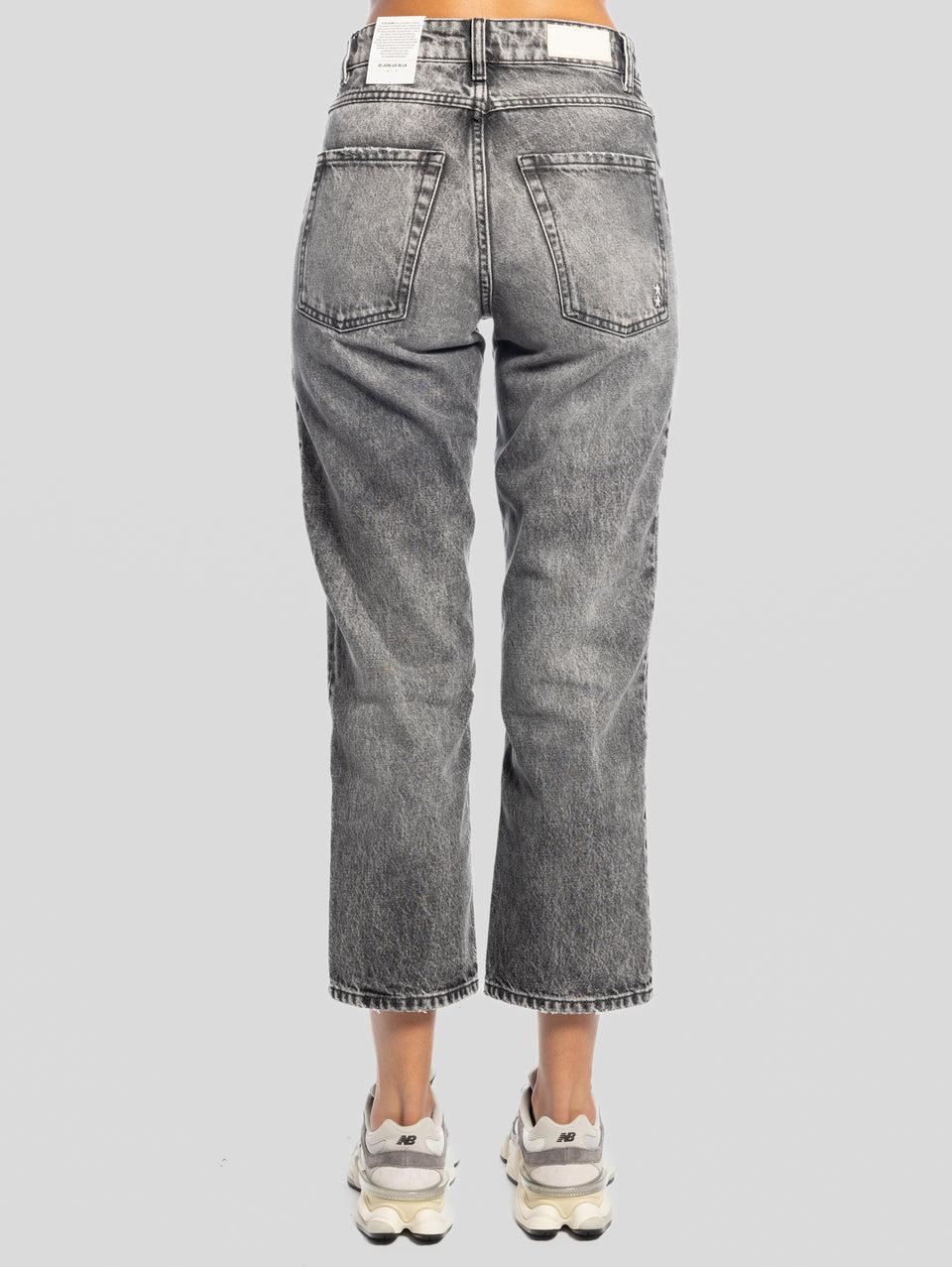 ICON DENIM Jeans Jill con Gamba Cropped Marmorizzato Nero Lightning offer