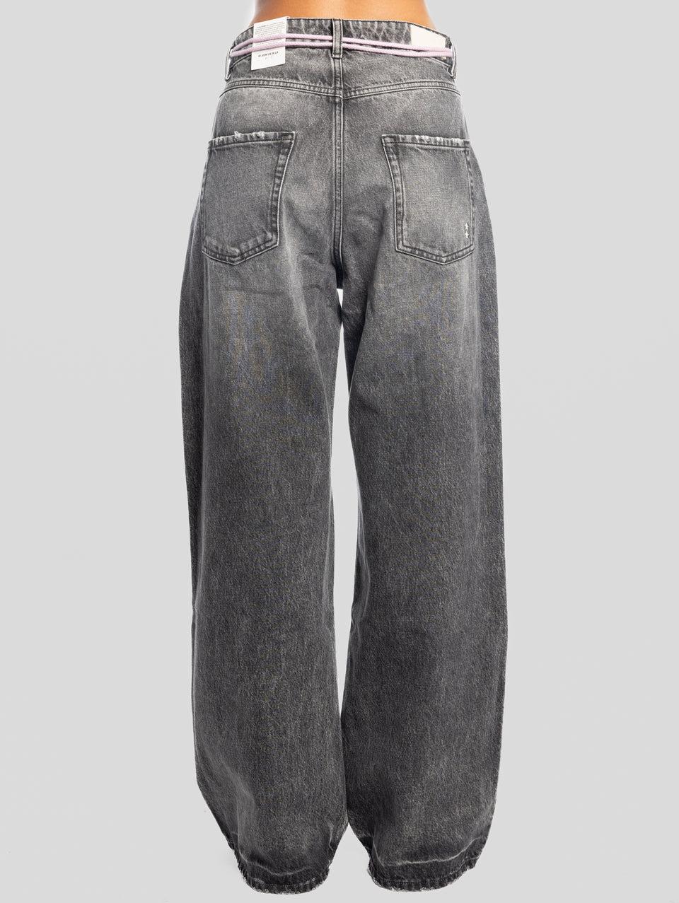 ICON DENIM Jeans Debby Wide Leg Nero Grandi sconti