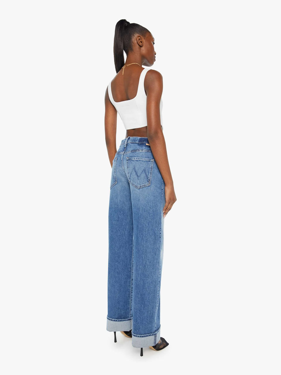 MOTHER Jeans Vita Bassa Blu Medio Offerte stagionali
