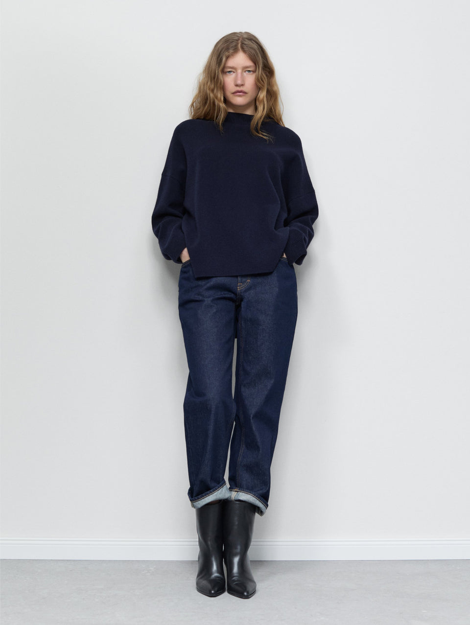 CLOSED Jeans Cropped con Vita Media Blu Offerte giornaliere