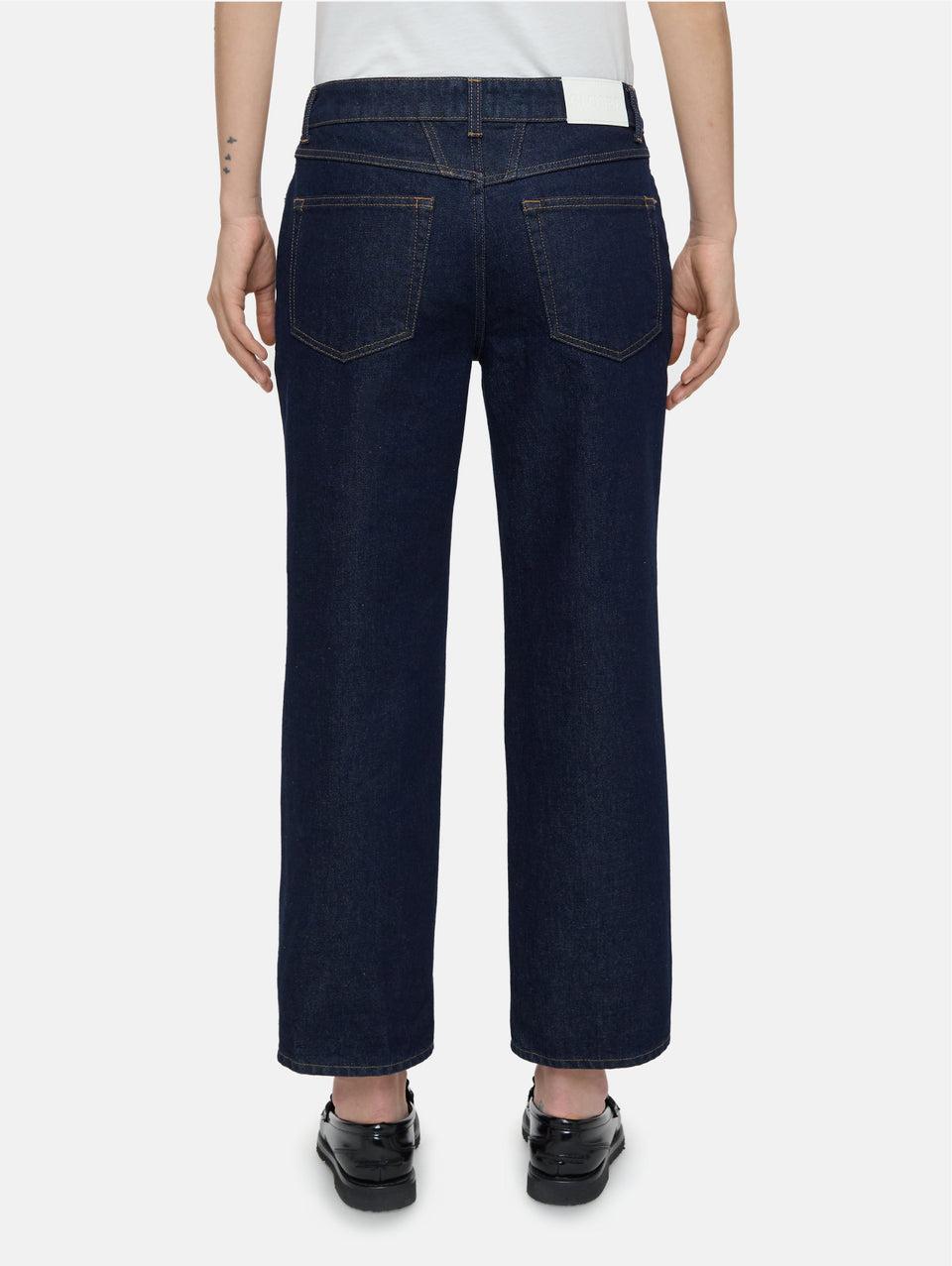 CLOSED Jeans Cropped con Vita Media Blu Offerte giornaliere