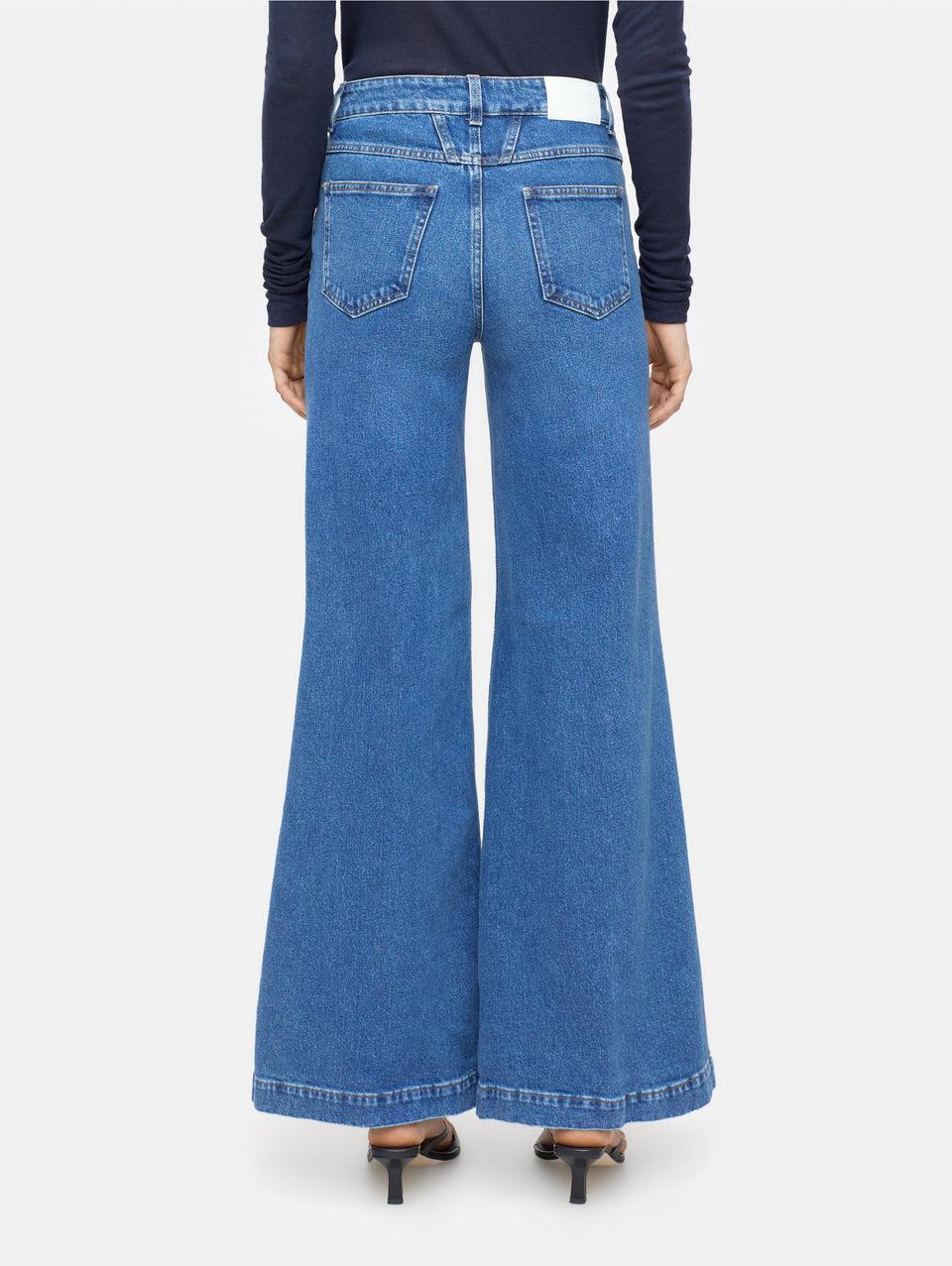 CLOSED Jeans Gamba Ampia con Vita Alta Blu Enormi risparmi