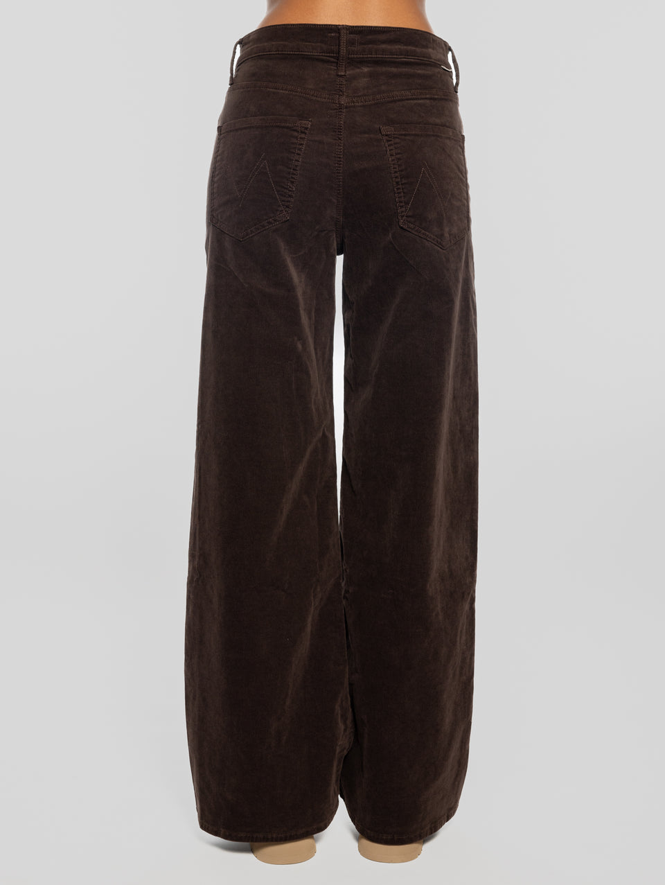 MOTHER Pantaloni in Velluto a Coste Marrone Prezzo basso